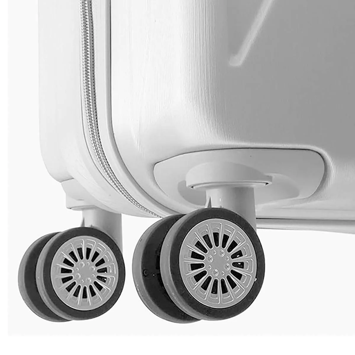 Set maletas Flight Silver de Roncato, grande y pequeña, comodas, resistentes, asa extensible, ruedas, movimiento sin maletas, maletas de viaje