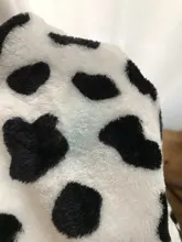 Bolso de hombro con estampado de vaca para mujer, bolsa de hombro suave de felpa, esponjoso, de viaje, para Otoño e Invierno