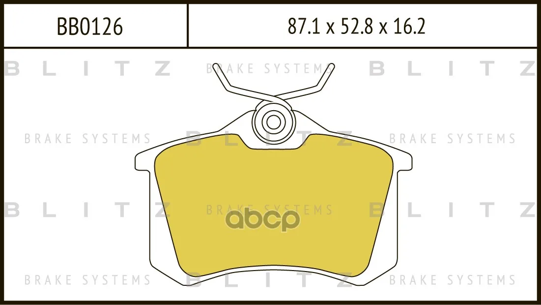 Колодки Тормозные Дисковые Citroen C3/C4/Ds3/Ds4 04-Peugeot 207/308 08-Renault Fluence/Grand Scenic/Megane 08- Blitz арт. BB0126