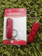Dispositivo de autodefensa de 120dB, altavoces duales, alarma fuerte, ataque, Panic, seguridad Personal, llavero de seguridad, colgante de bolsa