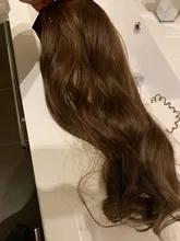 MANWEI-extensiones de cabello sintético para mujer, Clip largo y recto de una pieza, 5 Clips, pelo rubio falso, marrón y negro