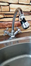 ZhangJi-grifo de ahorro de agua giratorio, conector de doble modo, grifo aireador de cocina, difusor, filtro burbujeador, boquilla de cabezal de ducha