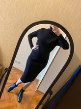 Skirt Suit Knitting MVGIRLRU Two-Piece Women's Sweater Costume