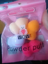 Esponja de maquillaje 4 unids/pack belleza maquillaje fundación de Puff conjunto seco y húmedo esponja Puff de polvo para cara líquido fundación crema