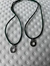 Collar con esposas y cordones de 100% Plata de Ley 925 para hombre y mujer, colgante de lunares con cuerda ajustable, Bisutería