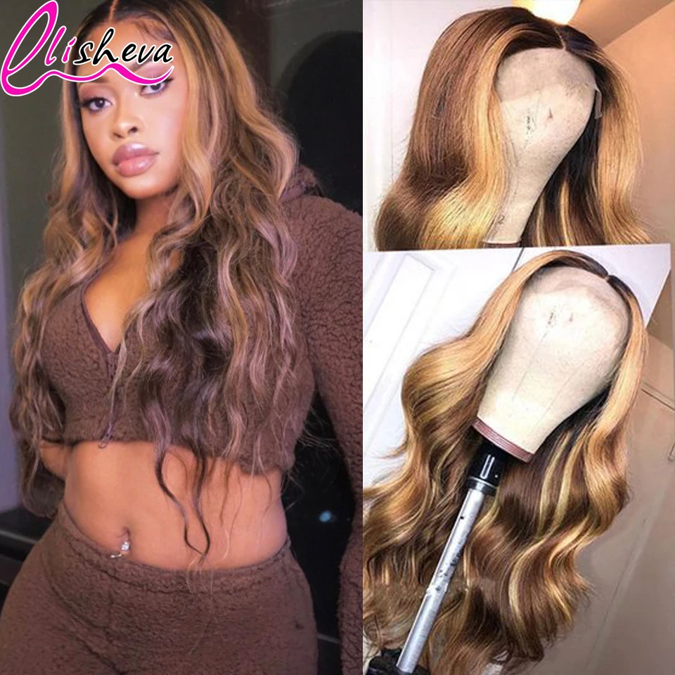 Peruca de Cabelo Peruca do Laço para as Mulheres Onda do Corpo Dianteira do Laço Perucas de Cabelo Frontal do Laço Destaque Humano Peruca Arrancadas 13x4 4x4 Fechamento Pré 2 Apliques com cabelo humano