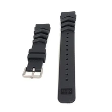 Correa de silicona deportiva para hombre, banda de reloj de goma impermeable de 18mm, 20mm y 22mm, accesorios de reloj para Seiko