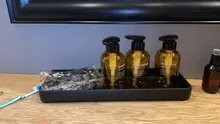 Estante de pared para baño, estante de aluminio negro, estante de esquina para baño, montado en pared, soporte de almacenamiento de cocina de aluminio negro