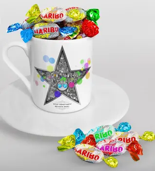 

Personalized School Ünlüyüm Turkish coffee Cup and Haribo Candy Gift Seti-2