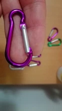 1/5/10 Uds mosquetón de escalada con botón Camping senderismo gancho al aire libre deportes de múltiples colores de aluminio hebilla de seguridad llavero