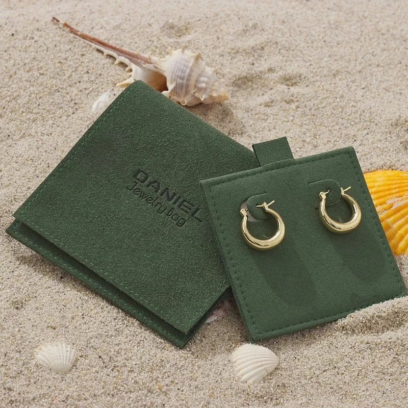 100 sets Custom Jewelry packaging with personalized logo and pouches with insert cards, necklace insert earrings display pads