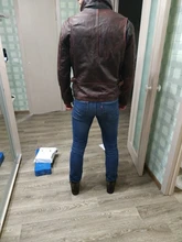 Chaqueta de cuero de vaca para hombre, abrigo de piel de vaca, grueso, de calidad, Estilo vintage, regalo, envío gratis