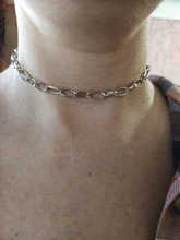 Cadena de eslabones retro para mujer, collar de exageración, gargantilla de oro fashi