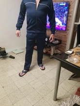 Nuevo conjunto de los hombres de primavera y otoño de Hombre Ropa Deportiva 2 piezas conjuntos deportes traje chaqueta + pantalón Sudadera Hombre chándal de Asia tamaño L-4XL