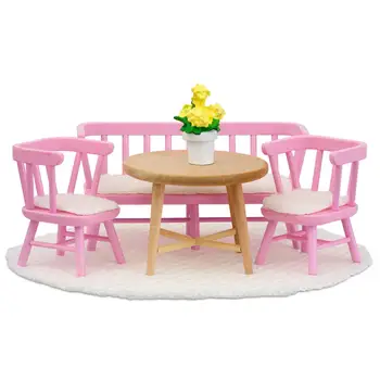 

Doll House Accessories Lundby Doll furniture Смоланд dinette pink for children toys for kids game furniture dolls doll houses furniture for doll houses bed for dolls accessories