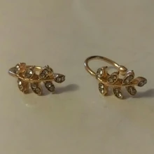 Pendientes de cartílago falso para mujer, aretes pequeños a la moda, Color dorado, sin piercing