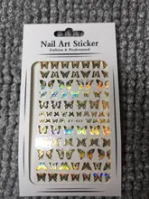 Foils Decorations Adhesive-Sliders Wraps Nail-Transfer-Decals Holographic Butterfly Colorful