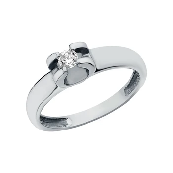 

Silver ring with cubic zirconia sunlight sample 925
