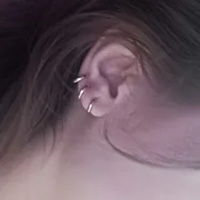 ROXI-Pendientes redondos de geometría para Mujer, aretes redondos de Plata de Ley 925, dorados, brillantes, Vintage