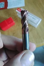 Kit de cortadora de fresado para perforar distintos materiales, conjunto de accesorios de máquina de mecanizado CNC de carburo recubierta de acero tungsteno y 4 flautas de 1, 2, 4 ,5, 6, 8, 10 y 12mm, modelo HRC55