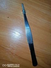 Pinzas dentadas de acero inoxidable para barbacoa, pinzas largas para comida, pinzas médicas rectas para el hogar, herramienta para barbacoa de jardín y cocina, 5 tamaños