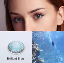 Lentillas de Color gris para ojos, lentillas de contacto de Color marrón y verde, 1 par