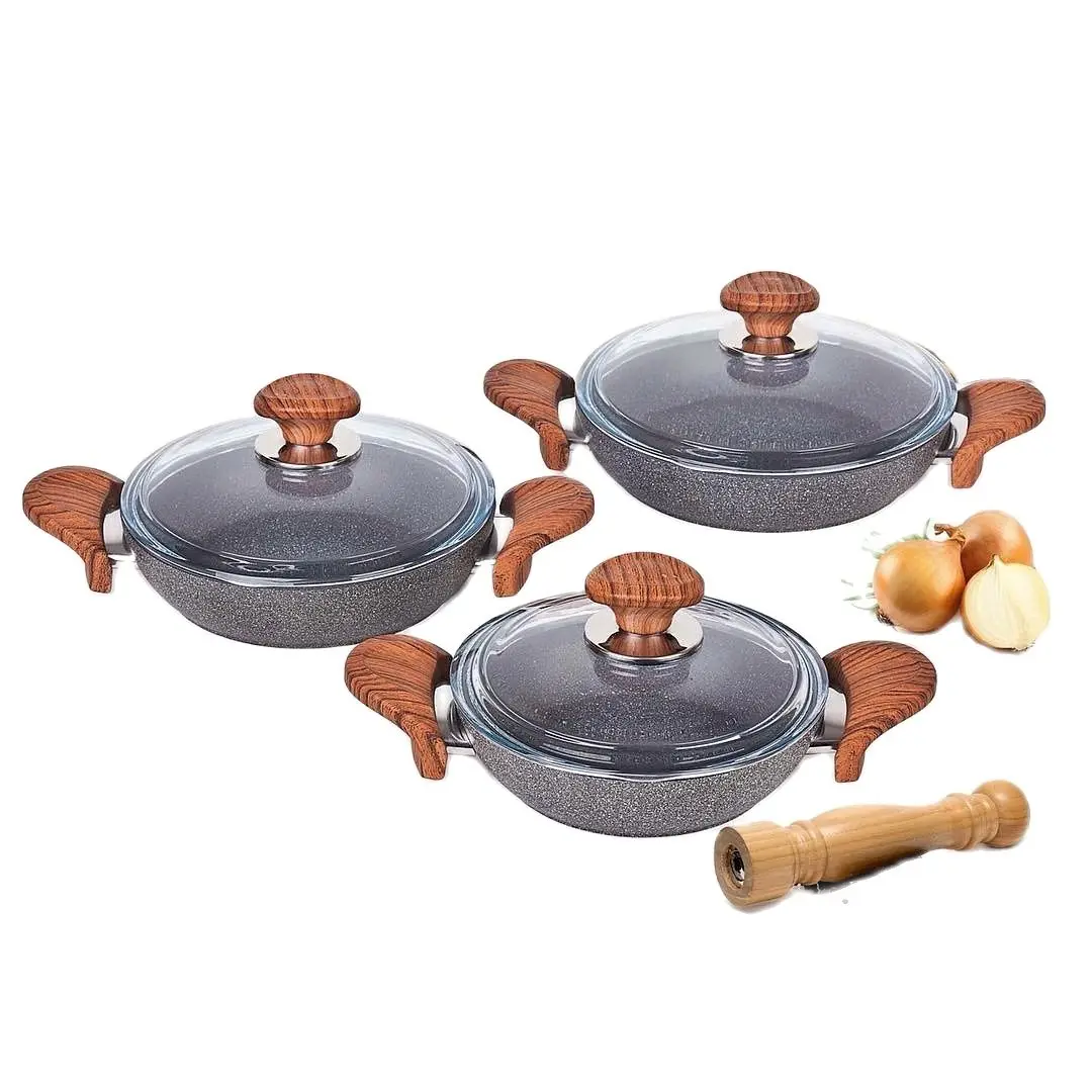 

2021 набор из 6 антипригарных гранитных жареных омлета кастрюль огнестойкая индукционная плита первого класса качество турецкое производство азиатская и Европейская