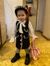 Bear Leader-vestido de princesa de retales para niñas, trajes de fiesta de moda, ropa informal con pajarita para niños, trajes encantadores para bebés de 2 a 7 años, novedad de 2021