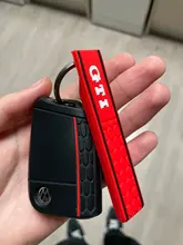 GTI Label Strips Shape SOFT RUBBER KEYCHAIN KEYRING KEY CHAIN KEY RING for GTI