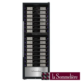 

LA SOMMELIERE - Vinoteca 152 botellas PF160DZ, Función de invierno, Cerradura de bloqueo, Luz LED, 5°–20°C, 59,5x67,5x183cm
