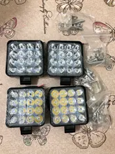Barra de luz LED de trabajo para coche, faro antiniebla, 48W, 12V, 4x4, para Tractor, foco, camión, ATV, 4 i, 4 Uds.