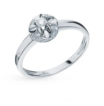 

Gold ring with diamonds sunlight sample 585