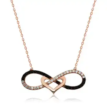 

KUTAYDAN 925 Sterling Silver Heart Infinity Ladies Necklace