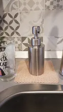 Soap-Dispenser Pump-Bottle Detergent Round-Shampoo Foam Stainless-Steel Bathroom Kitchen