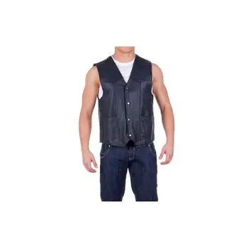 

Zerimar leather vest with pockets and inside lining