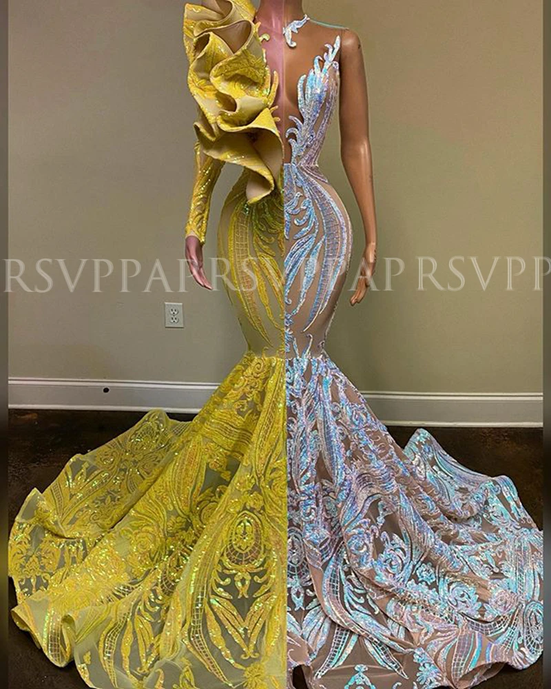 Yellow and silver prom dresses Clearance