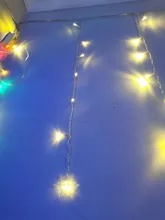 Led-String-Lights Christmas-Snowflakes Holiday Party Waterproof Connectable Wave