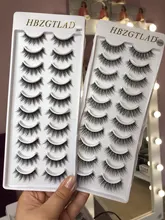 Pestañas postizas 3D de visón Real, 10 pares, 100%, Kit de maquillaje, extensión de pestañas suaves, 2021