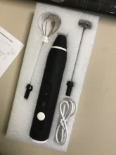 USB eléctrico recargable vaporizador de leche con 2 batidoras de mano de espuma fabricante para café Latte capuchino Chocolate caliente Durable