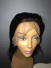 Luvin-pelucas de cabello humano para mujeres negras, barato, 180, 250 de densidad, 30, 40 pulgadas, liso, sin pegamento, Frontal, brasileño