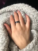 Anillos planos de hematita, joyería de calidad AAA, 6 mm de ancho, 1 unidad, HR1002