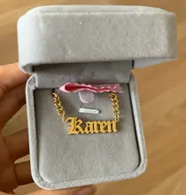 Collar de placa de identificación gótico para mujer, gargantilla de cadena dorada de acero inoxidable, estilo bohemio, regalo de joyería