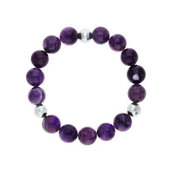 

Silver Bracelet with amethyst sunlight sample 925