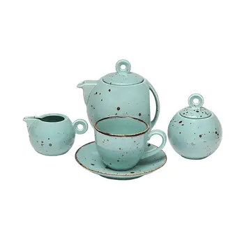 

Cottage Tiffany tea set 15 items