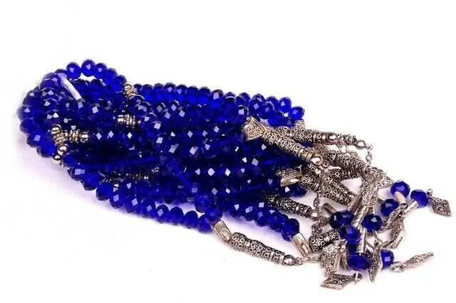 

WONDERFUL Patterned Crystal Rosary 33 of 10 (Deck) Navy Blue