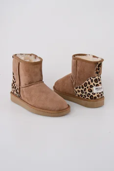 

Pegia Genuine Suede Back Leopard Lady Short Boots 191026