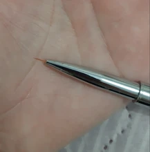 Delineador para decoración de uñas, herramienta de pincel de cristal tallado, pluma de dibujo de línea ultrafina, cable de tracción, flor de fototerapia, pluma doble de Metal