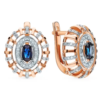 

Sunlight gold earrings with sapphires and diamonds