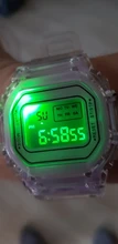 Reloj de moda para hombre y mujer, cronógrafos deportivos digitales transparentes e informales, de pulsera, de regalo para enamorados