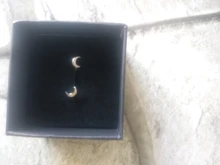 Modian nuevo 2021 sólida plata 925 rosa dorado Luna, pendientes para las mujeres de moda pequeños exquisita joyería Bijoux